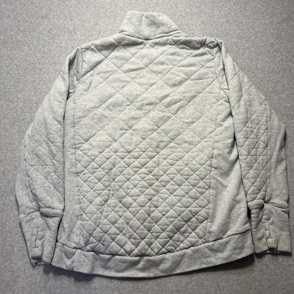 Lululemon Sweatshirt Womens 12 Gray Pullover 1/2 Zip Quilted Long Sleeve Active - Picture 6 of 10